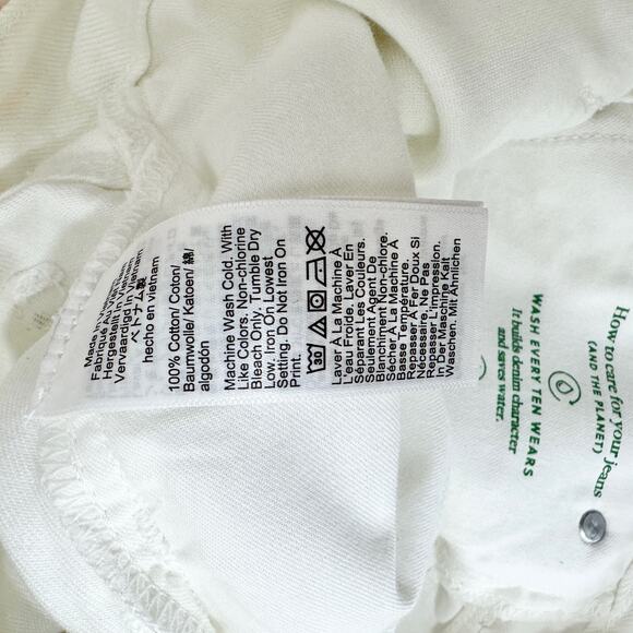 J.Crew Relaxed Denim Short White High Rise Classic Minimalist White 26 NWT - Picture 10 of 11